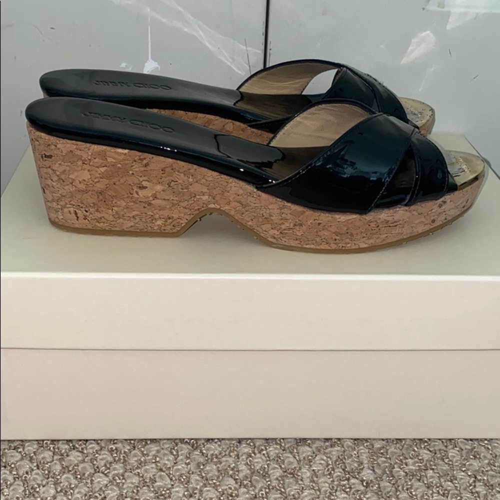 Jimmy Choo Patent Leather Wedges